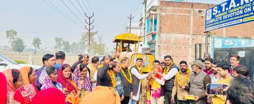 विधायक शिव अरोड़ा की मेहनत रंग लाई शुरू हुआ ग्राम किरतपुर सड़क  निर्माण कार्य