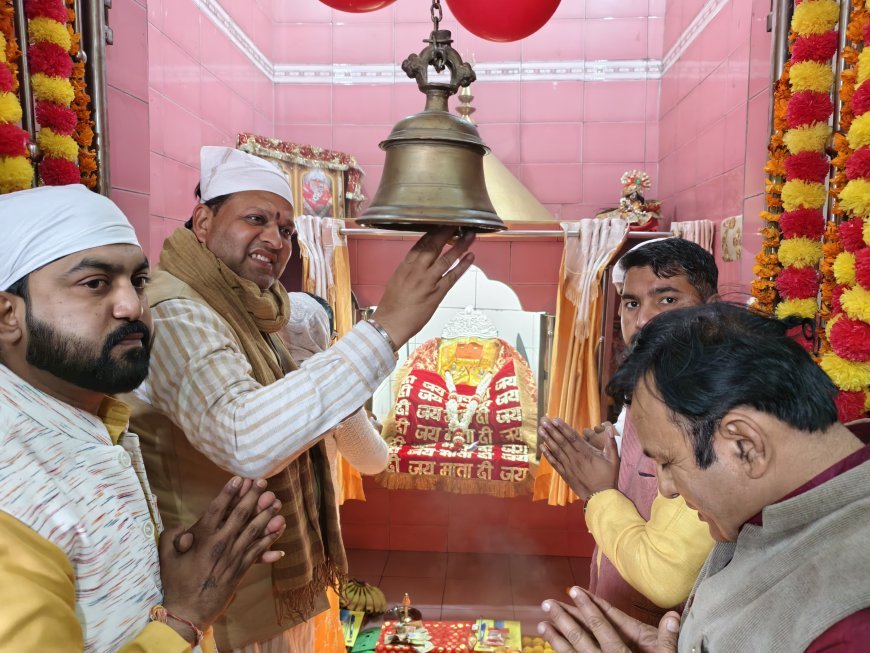 भक्ति और श्रद्धा के संगम के साथ मां अटरिया के दरबार पहुँचा ‘दिव्य ध्वज’ - महापौर विकास शर्मा ने किया भव्य शोभा यात्रा का शुभारंभ