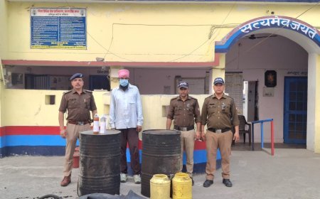 एसएसपी ऊधमसिंहनगर अजय गणपति के निर्देश पर अवैध कच्ची शराब कारोबारियों पर कार्यवाही लगातार जारी — कोतवाली