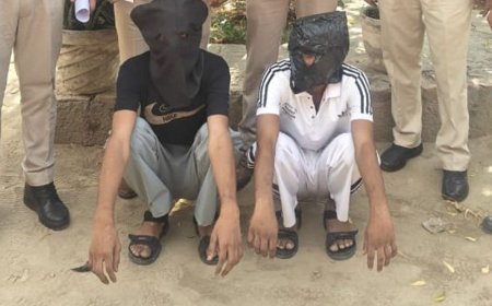 हिसार में हवाई फायरिंग करने वाले दो गिरफ्तार:बाइक पर आए, जान से मारने की धमकी दी, पहले से चला आ रहा विवाद