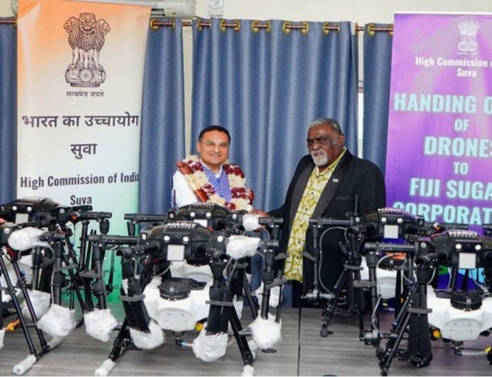 Fiji Sugar Corporation को भारत से मिले 12 Agricultural Drones, खेती में बढ़ेगी तकनीक